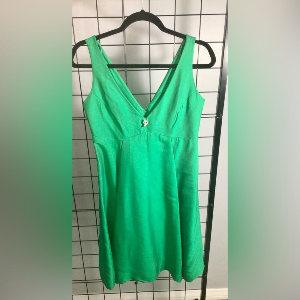 Vintage Handmade A-line Sleeveless V-neck Dress